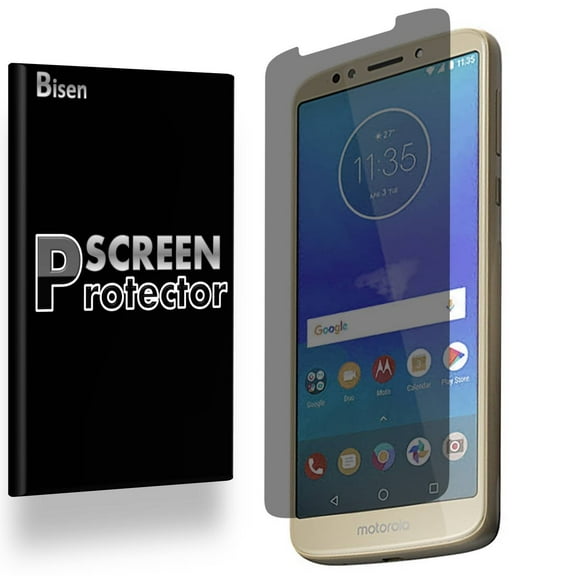 Motorola Moto E5 Plus [2-Pack BISEN] Privacy Anti-Spy Screen Protector, Privacy Film To Keep Your Screen Secret, Anti-Scratch, Anti-Fingerprint