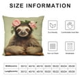 thumbnail image 5 of Creowell Short Plush Pillowcase Lovely Sloth Design White, 5 of 5