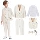 thumbnail image 1 of Odeerbi Chicos 6 Pcs Caballero Traje Formal Vestido Camisa + Chaqueta de Blazer + Pantalones de Traje + Chaleco + Corbata + Broche Set de Trajes de Boda, 1 of 9