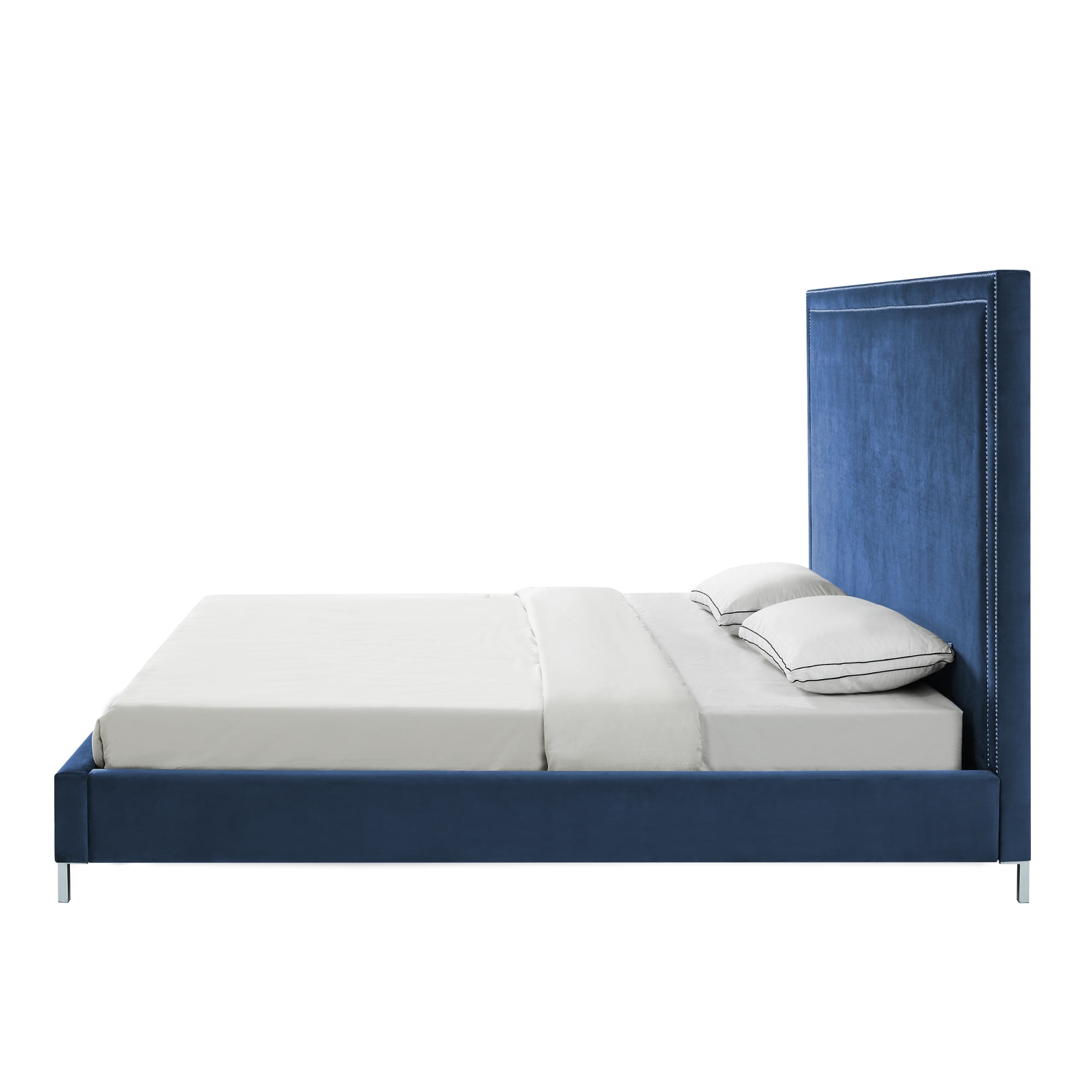 Inspired Home Reese Velvet Upholstered Platform Bed