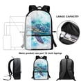thumbnail image 6 of Jeiento Watercolor Sea Turtle Backpack for School Boys Middle School Bags Kids Girls Book Bag with Shoulder Straps Elementary High Students Back Packs Satchel Rucksack, 6 of 6