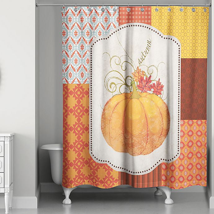 Autumn Pumpkin Shower Curtain Com, Autumn Shower Curtain
