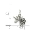 thumbnail image 2 of White Sterling Silver Charm Pendant Themed Open Back 16 mm 11, 2 of 2