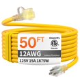thumbnail image 1 of Cable de extensión Deeklify calibre 12, 15 m, impermeable, con luz indicadora, 1 of 7