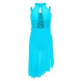 thumbnail image 5 of iixpin Girls Contemporary Dance Dress Sequins Latin Ballet Dance Gown Gymnastics Leotard Lyrical Ballerina Outfit Light Blue 10, 5 of 6