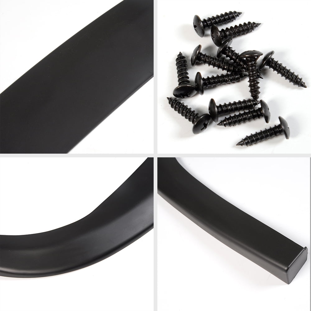 PIT66 Universal Front Bumper Lip Chin Flat Spoiler Splitter Plate Under Panel Diffuser 67" Wide Body kit Unpainted Black