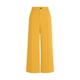 thumbnail image 6 of WRKEKC Dress Pants Women High Waisted Straight Leg Flowy Suit Pants with Pockets Office Business Work Trousers, 6 of 8