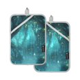 thumbnail image 7 of Yayeee Pot Holders Kitchen Heat Resistant with Pocket 7"x9.8" Cotton Oven Cooking Hot Pads, Magical Forest, 7 of 7
