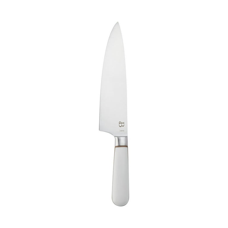 Beautiful 12-piece Forged Kitchen Knife Set in White with Wood Storage  Block, by Drew Barrymore 