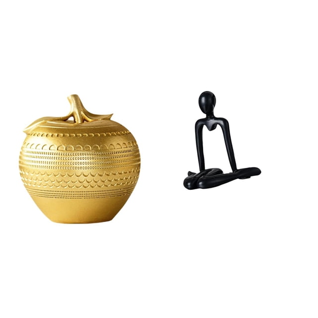 Figura De Resina De Pensador, Escultura Abstracta Moderna, Estatua De Fruta Sencilla, Adorno Decorativo Para Mesa, Estantería, Dormitorio, Oficina, Armario, Comedor, Chimenea.
