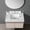 37"X22" 3 faucet hole, variant on LHSHID 31 Inch Marble Vanity Top,Bathroom Vanity Top with Undermount Rectangular Middle Sink and 4"Height Backsplash,Pre-Drilled Faucet Hole Vanity Top,white with veins