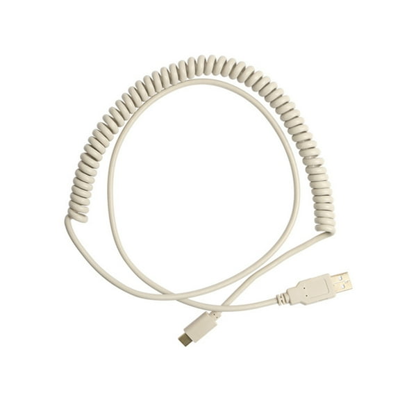 Monyance Type-c Keyboard Cable Pro Coiled Keyboard Cable USB Type-C Accessories (Light Grey)(39.37X0.47X0.24Inches)