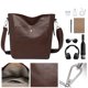 thumbnail image 5 of Bolso Hobo Bandolera para Mujer Con Correa Ajustable Satchel Cuero PU, 5 of 9