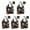 Halloween Ghosts Pumpkins-3, variant on 5 Pack Foldable Shopping Bag,Halloween Ghosts Pumpkins and Spider Webs Reusable Grocery Bags with Pockets,Large Reusable Tote Bags with Handles Waterproof & Lightweight