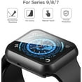 thumbnail image 4 of Misxi Paquete de 2 estuches rígidos para PC con protector de pantalla de vidrio templado compatible con Apple Watch Series 9 (2023) Series 8 Series 7 45 mm, cubierta ultrafina resistente a los arañazo, 4 of 4