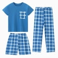thumbnail image 2 of KPOPLK Little Boys Pajamas 3 Pieces Short Sleeve Top Pant/Shorts Set Relax Fit Sleepwear Kids Pjs Toddler Clothes for Boys Jammies,Size 7-8 Years, 2 of 4