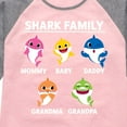 thumbnail image 3 of Baby Shark - Types Of Sharks - Toddler And Youth Girls Raglan Graphic T-Shirt, 3 of 5