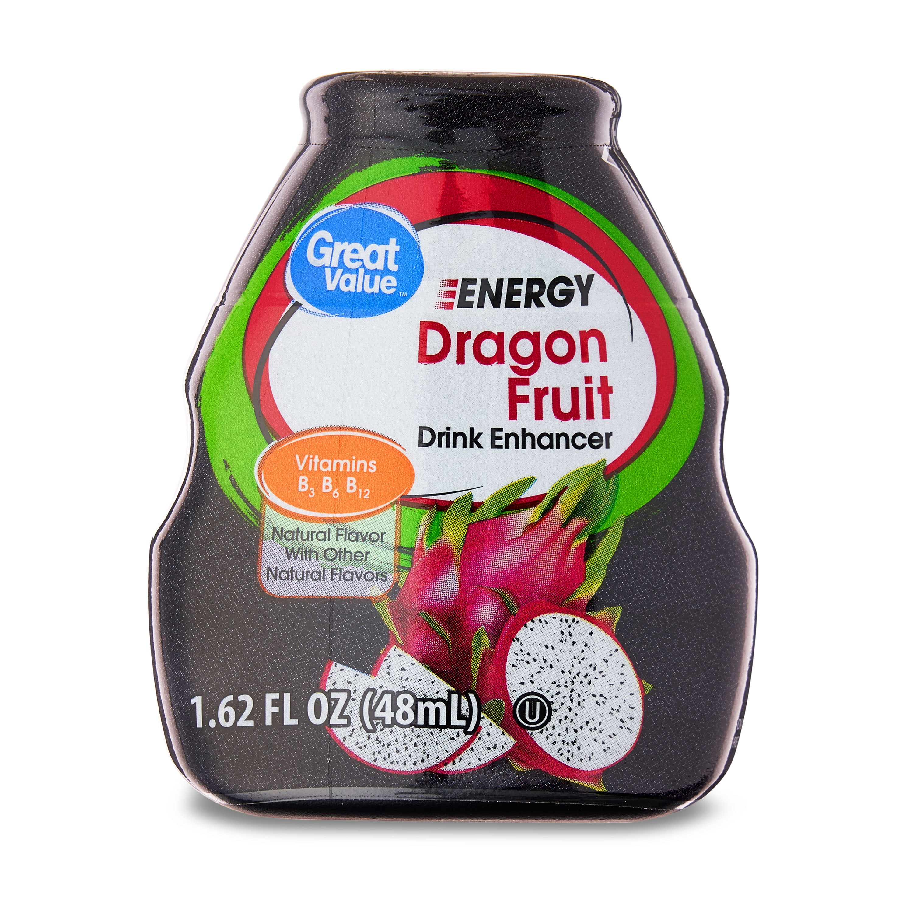 Great Value Energy Drink Enhancer, Dragon Fruit, 1.62 fl oz