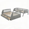 thumbnail image 6 of Twin-Over-Full Bunk Bed with Drawers - Solid & Safe | Gray, 6 of 17
