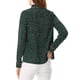 thumbnail image 5 of Camisas de botón de manga larga con estampado para mujer Inspire Chic XL Verde, 5 of 7