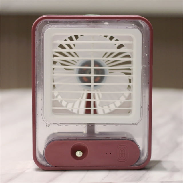 EGNMCR Climatiseur Portable Refroidisseur Mini Ventilateur Recharge USB Pulvérisation Mini Climatiseur Humidification Portable Ventilateur de Bureau Petit Ventilateur