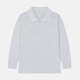 thumbnail image 5 of Ccpelsie Kids Athletic Long Sleeve Polo Shirt Lightweight Performance Top for Jogging Hiking and Outdoor Play（A01-Grey,9-10 Years), 5 of 9
