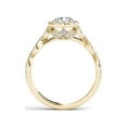 thumbnail image 3 of 1-1/4 Carat T.W. Diamond Criss-Cross Shank Single Halo 14kt Yellow Gold Engagement Ring, 3 of 4
