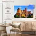 thumbnail image 5 of Elephant Stock Lisbon Pena Palace Wall Art - Horizontal Multi Panel Canvas - Living Room Wall Decor - Places Multi Panel - Orange And Green Decor - 33" x 20", 5 of 8