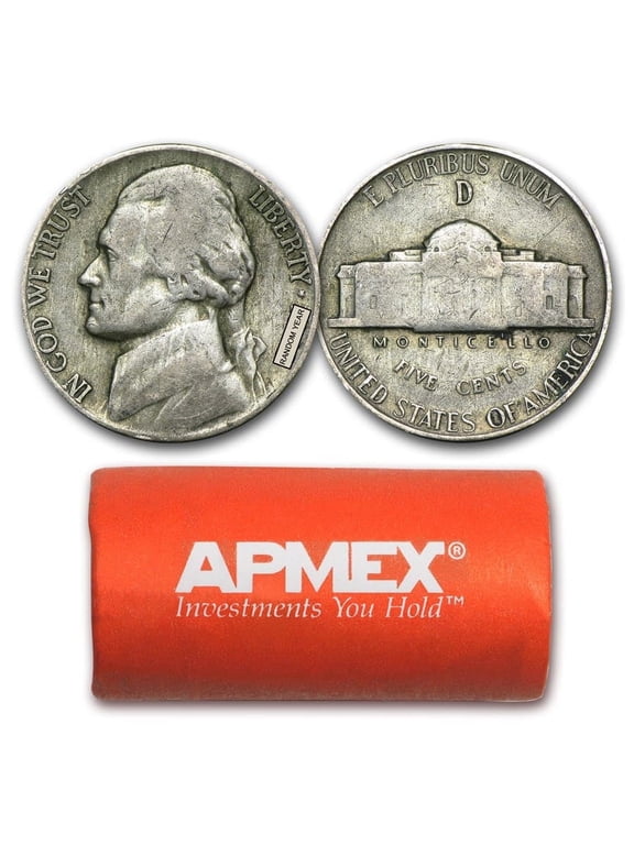 Collectible U.S. Mint 35% Silver War Nickels, $1 Face Value, Average Circulated Coins