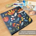thumbnail image 4 of FORMRS 3 Ring Photo Album 4"x6" Self Adhesive Large Capacity PU Leather Cover, Art Flowers, 4 of 8
