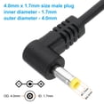 thumbnail image 2 of Cable de alimentación Uxcell USB 2.0 A tipo macho a barril DC 4.0x1.7mm en ángulo de 90 grados, 5 piezas adaptador de conector negro, 2 of 5