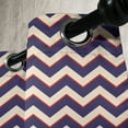 thumbnail image 3 of Ambesonne Dark Blue Grommet Curtain, Zigzag Modern Lines, 50" x 72", Purple Tan Red, 3 of 6