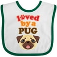 thumbnail image 3 of Inktastic Pug Dog Loved by a Pug Boys or Girls Baby Bib, 3 of 4