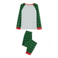 thumbnail image 4 of Inevnen Christmas Pajamas for Family Long Sleeve Tree Print Tops + Plaid Trousers Set, 4 of 6