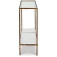 thumbnail image 5 of Signature Design by Ashley Ryandale Console Sofa Table, Antique Brass Finish with Glass Top & Marble Shelf, 5 of 6