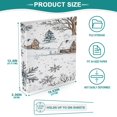 thumbnail image 5 of Winter 12.4x10.6in PVC Round Ring Binder, D-Ring 3-Hole, Metal Clip, 200 Sheets, 5 of 10