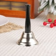 thumbnail image 4 of Gallickan Hand Bells, Silver Steel Service Handbells Black Wooden Handle Diatonic Metal Bells for Christmas, Church, Restaurant, Silver, 4 of 4