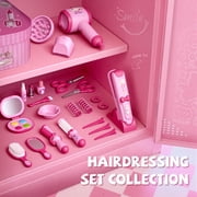 Gelomee 28Pcs Hair Makeup Kit Toys for Girls Kids, Pretend Play Set with Realistic Blow Dryer , Birthday Gifts Easter Presents Aged 3-8 Year Old