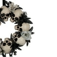 thumbnail image 4 of Northlight Skulls and Chains with Roses Small Artificial Halloween Wreath - 15" - Unlit, 4 of 6