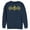 Navy Blue, variant on Men's Batman Logo Icon Collage  Sweatshirt Navy Blue Large