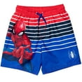 thumbnail image 4 of Marvel Spider-Man Toddler Boys Cosplay Pullover Rash Guard and Swim Trunks Outfit Set Spider-Man Blue 4T, 4 of 5