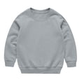 thumbnail image 5 of Vibrex Crewneck Sweatshirts Children's Solid Color Long Sleeved Casual Sports Hoodie Top Comfortable Pullover Sweatshirts Shirts Warm Hiking Pullover Oversized Warm Casual Sweatshirt 5-15 Years, 5 of 7