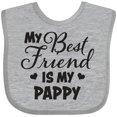 thumbnail image 3 of Inktastic My Best Friend is My Pappy with Hearts Boys or Girls Baby Bib, 3 of 4