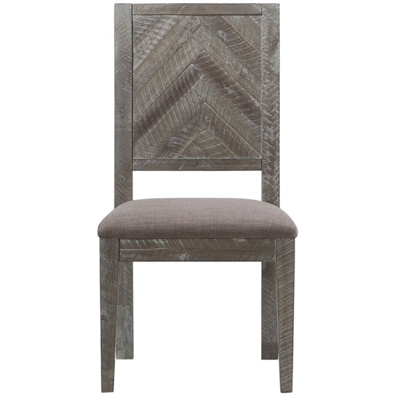 Modus Furniture Herringbone Solid Wood, Used Wooden Upholstered Dining Chairs