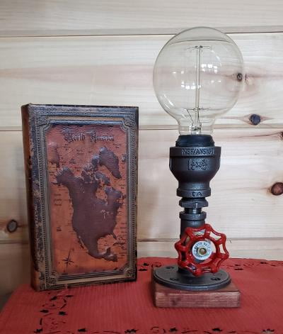 Mr. Willies Petite Edison Industrial natural Pipe Desk Lamp