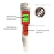 thumbnail image 3 of Medidor de pH, medidor de temperatura digital 4 en 1 PH EC TDS para hidroponía de agua, probador de agua y pH DWC impermeable con retroiluminación para cultivo de nutrientes, jardín interior, 3 of 5