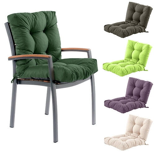 High Back Garden Chair Cushion Pad Waterproof Seat Pad for Garden