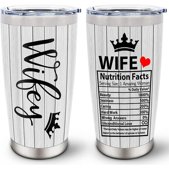 Mothers Day Gifts For Wife, Gifts For Wife, Wife Gifts, Anniversary Birthday Gift For Wife, Wifey Gifts, Gifts For Wife From Husband, Couples Gifts For Wife Stainless Steel Tumbler 20oz