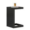 thumbnail image 2 of GZXS Outdoor C-Shaped Side Table, Rust-Resistant Aluminum End Table for Patio, Deck, or Garden Seating Area (Black), 2 of 10