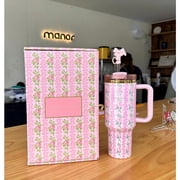 40oz Limited Edition Stainless Steel Insulated Tumbler, Large Capacity Leakproof Water Bottle with Ergonomic Handle, Premium Gift Box for Daily Work & Gifting